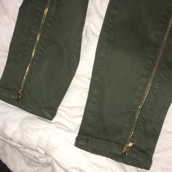 7 for all mankind dark green zipper jeans - Picture 4 of 5
